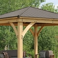 thumbnail image 4 of Yardistry All-Cedar Meridian Gazebo with Aluminum Roof, Choose Size, 4 of 10