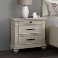 thumbnail image 1 of Brooks 3-Drawer Poplar Wood Nightstand With USB Ports, Choose Color, 1 of 5