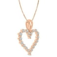thumbnail image 3 of Diamond Heart Pendant in 14K Rose Gold, 3 of 8
