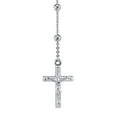 thumbnail image 3 of Diamond Cut Rosary Necklace in Sterling Silver, 3 of 7