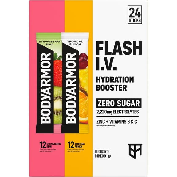 BODYARMOR Flash I.V. Electrolyte Powder Sticks Variety Pack 24 pk.