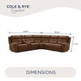 thumbnail image 2 of Cole & Rye Signature Faux Leather 6-Piece Dual Power Sectional with Storage Console, 2 of 10