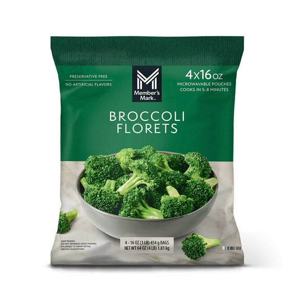 Member's Mark Broccoli Florets, Frozen, 16 oz., 4 pk.