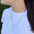 thumbnail image 8 of Reversible Cross Pendant Chain Necklace in Sterling Silver, 8 of 9