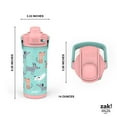 thumbnail image 9 of Zak Designs 14-oz. Stainless Steel Double Wall Beacon Straw Bottle for Kids, 2-Piece Set (Choose Color), 9 of 9