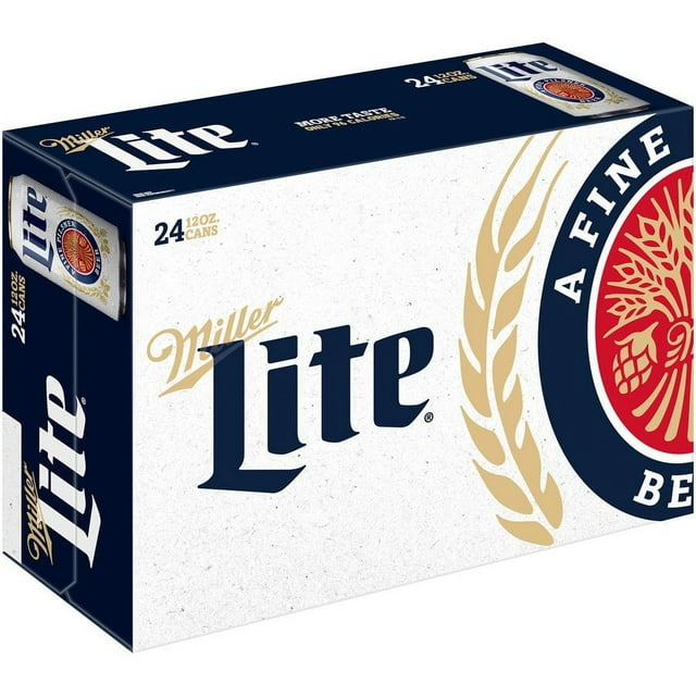 Miller Lite Lager Beer, 12 fl. oz. can, 24 pk.