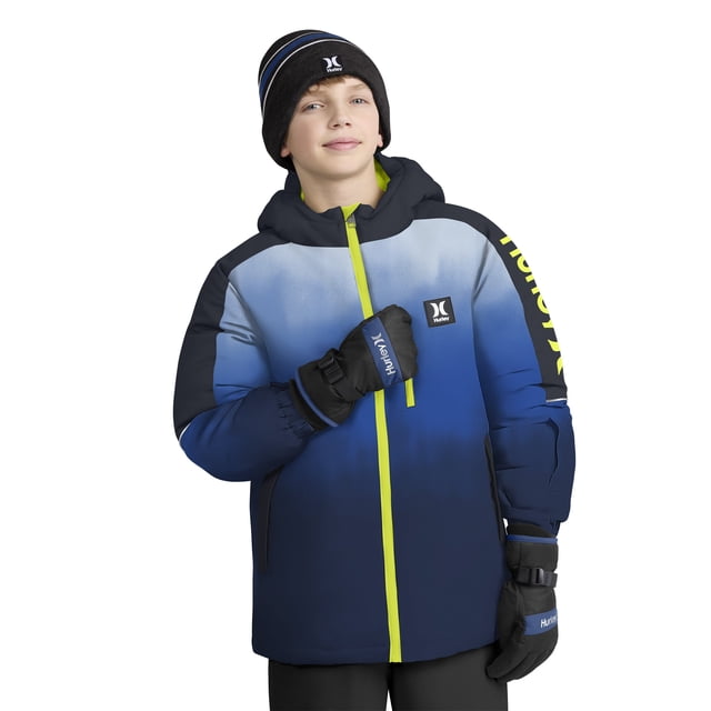 Hurley Big Kids One and Only Beanie and Ski Gloves Set