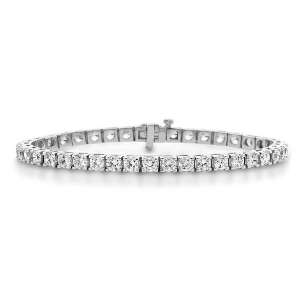 Round Cut Diamond Tennis Bracelet in 14K Gold