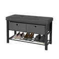 thumbnail image 3 of neatfreak Fabric Upholstered Shoe Storage Bench with 2 Drawers, 3 of 8