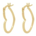 thumbnail image 2 of Open Heart Hoop Earrings in 14K Gold, 2 of 7