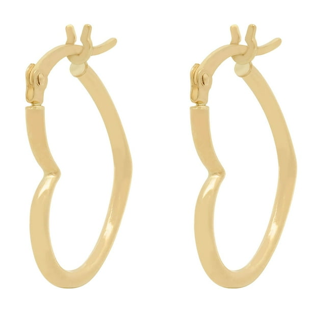 Open Heart Hoop Earrings in 14K Gold - Samsclub.com