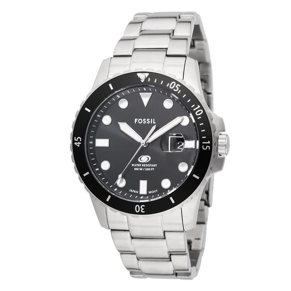 Fossil Blue Dive Three-Hand Date Two-Tone Bracelet Watch
