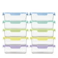 thumbnail image 1 of Ello Color Lock 10-Pack Leak-Proof Glass Food Storage Containers, 3.4 Cup, 1 of 6