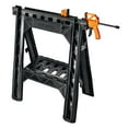 thumbnail image 3 of Worx Clamping Sawhorse Pair with Bar Clamps, Built-in Shelf, Cord Hooks, 3 of 10