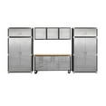 thumbnail image 1 of Seville Classics UltraHD 8-Piece Steel Garage Cabinet Storage Set With Rolling Workbench, 14 Feet Wide, 1 of 17