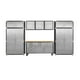thumbnail image 1 of Seville Classics UltraHD 8-Piece Steel Garage Cabinet Storage Set With Rolling Workbench, 14 Feet Wide, 1 of 18