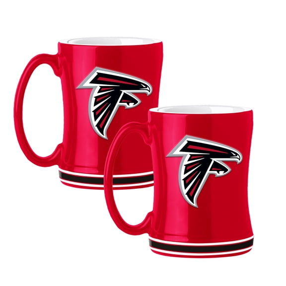 Logo Brands Atlanta Falcons 14oz Relief Mug Set
