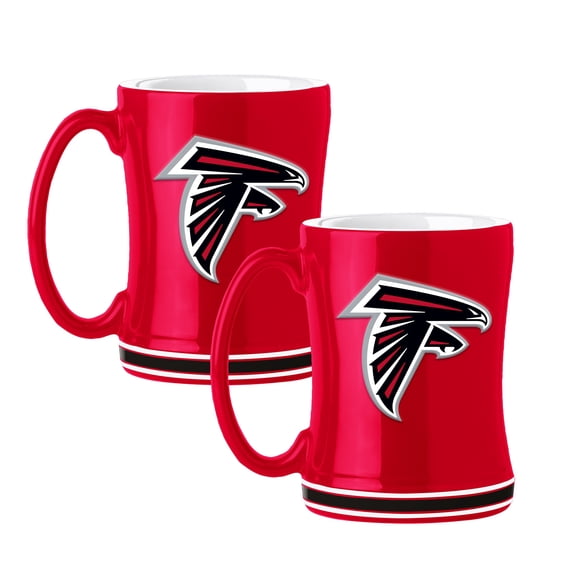 Logo Brands Atlanta Falcons 14oz Relief Mug Set