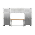 thumbnail image 1 of Seville Classics UltraHD 8-Piece Steel Garage Cabinet Storage Set With Height Adjustable Workbench, 12 Feet Wide Assorted Colors, 1 of 15