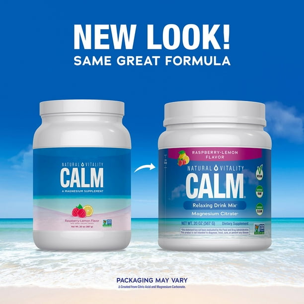 Natural Vitality CALM® Raspberry-Lemon Drink Mix, 20 oz