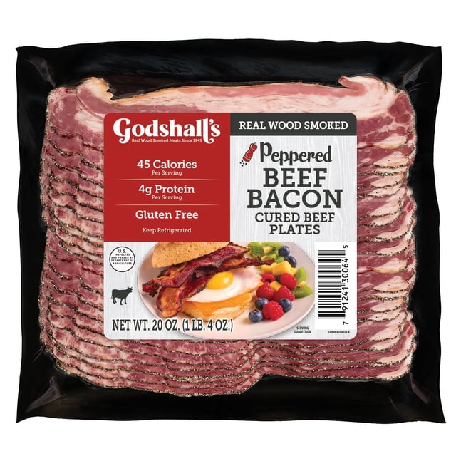 Godshall's Peppered Beef Bacon, 1.25 lbs.