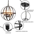 thumbnail image 2 of Cedar Hill 4-Light Open Metal Globe Chandelier, 4 light bulbs Included, 2 of 6