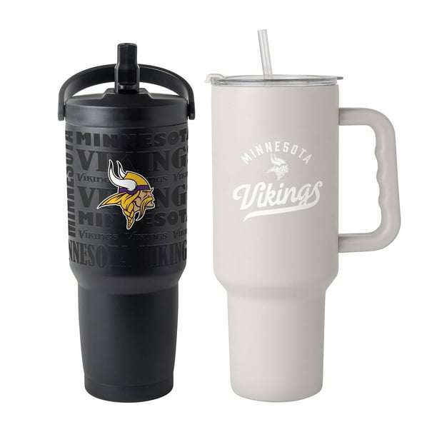 Logo Brands Minnesota Vikings Stainless Steel Tumbler Set
