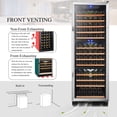 thumbnail image 16 of Lanbo 24 Inch 143 Bottle Triple Zone Wine Cooler Fridge, 16 of 16