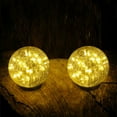 thumbnail image 7 of Deck Impressions 6" Solar/USB LED Crackle Glass Globe Lights, Choose Pack, 7 of 7