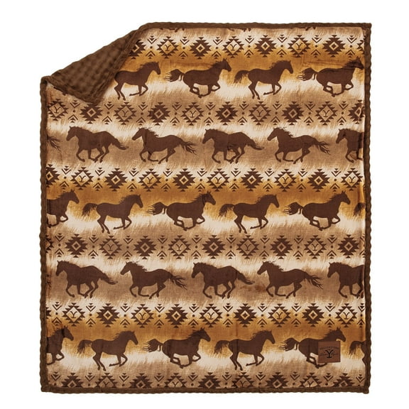 Yellowstone Silk Touch Mink Reverse Throw, 60" X 70"