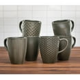 thumbnail image 2 of Ceramic Textured Mugs, Set of 6 (Assorted Colors), 2 of 4