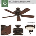 thumbnail image 2 of Hunter 52" Italian Countryside P.A. Cocoa Ceiling Fan with LED Light Kit and Pull Chain, 2 of 12