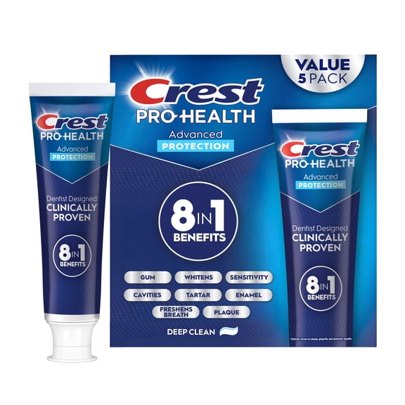 Crest Pro-Health Advanced Whitening + Intensive Clean Toothpaste, 5.8 oz., 5 pk.