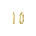 thumbnail image 3 of High Polish Hoop Earrings in 14K Gold, 3 of 6