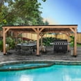 thumbnail image 2 of Backyard Discovery Arcadia Cedar Gazebo with PowerPort, Choose Size, 2 of 11