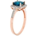 thumbnail image 3 of Cushion Cut Gemstone & 0.18 CT.T.W. Halo Diamond Ring in 14K Gold, 3 of 5