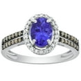 thumbnail image 1 of Oval Cut Tanzanite & 0.30 CT.T.W. Diamond Ring in 14K Gold, 1 of 3