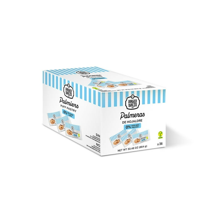 VIRGEN DEL BREZO Palmeras De Hojaldre, 0.84 oz., 36 pk.
