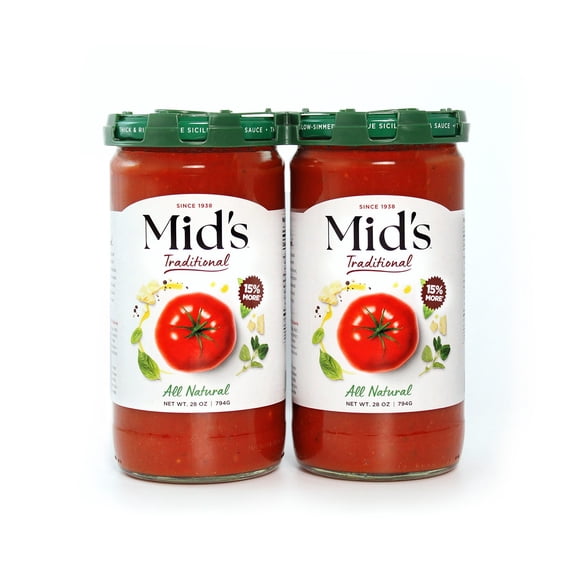 Mid's Traditional True Sicilian Pasta Sauce, 28 oz., 2 pk