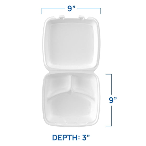 DART, Insulated Foam Hinged Lid Take Out Container, 9