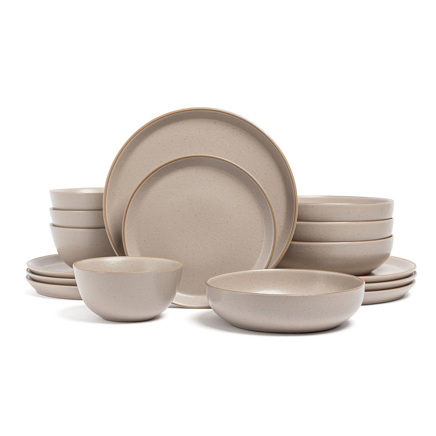Over&back 16-Piece Artisan Stoneware Dinnerware Set - Thumbnail 2