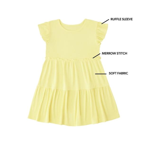 childrens plain cotton dresses Tdoqot Little Girls Dresses- Casual Dress Cotton Long Sleeve Crew Neck Kids Spring Clothes Black Size 10T