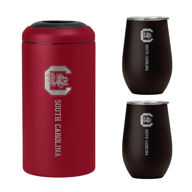 NCAA Stainless Steel Wine Chiller and Tumbler Set