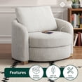 thumbnail image 2 of Studio Living Manchester Large Accent Chair in Olive Boucle Fabric, 2 of 10