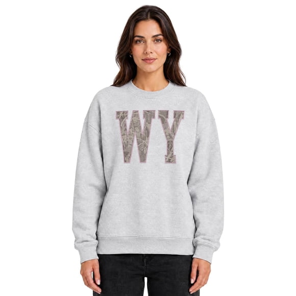 State of Mine Women's Camo Letters State Sweatshirt
