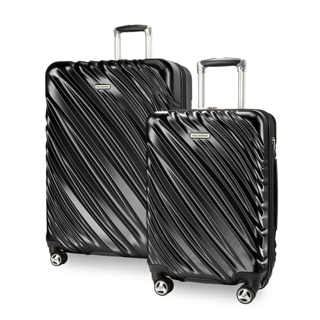 Ricardo Beverly Hills Savannah 2 Piece Collection: 20" Small Carry-On and 28" Large Checked in Black