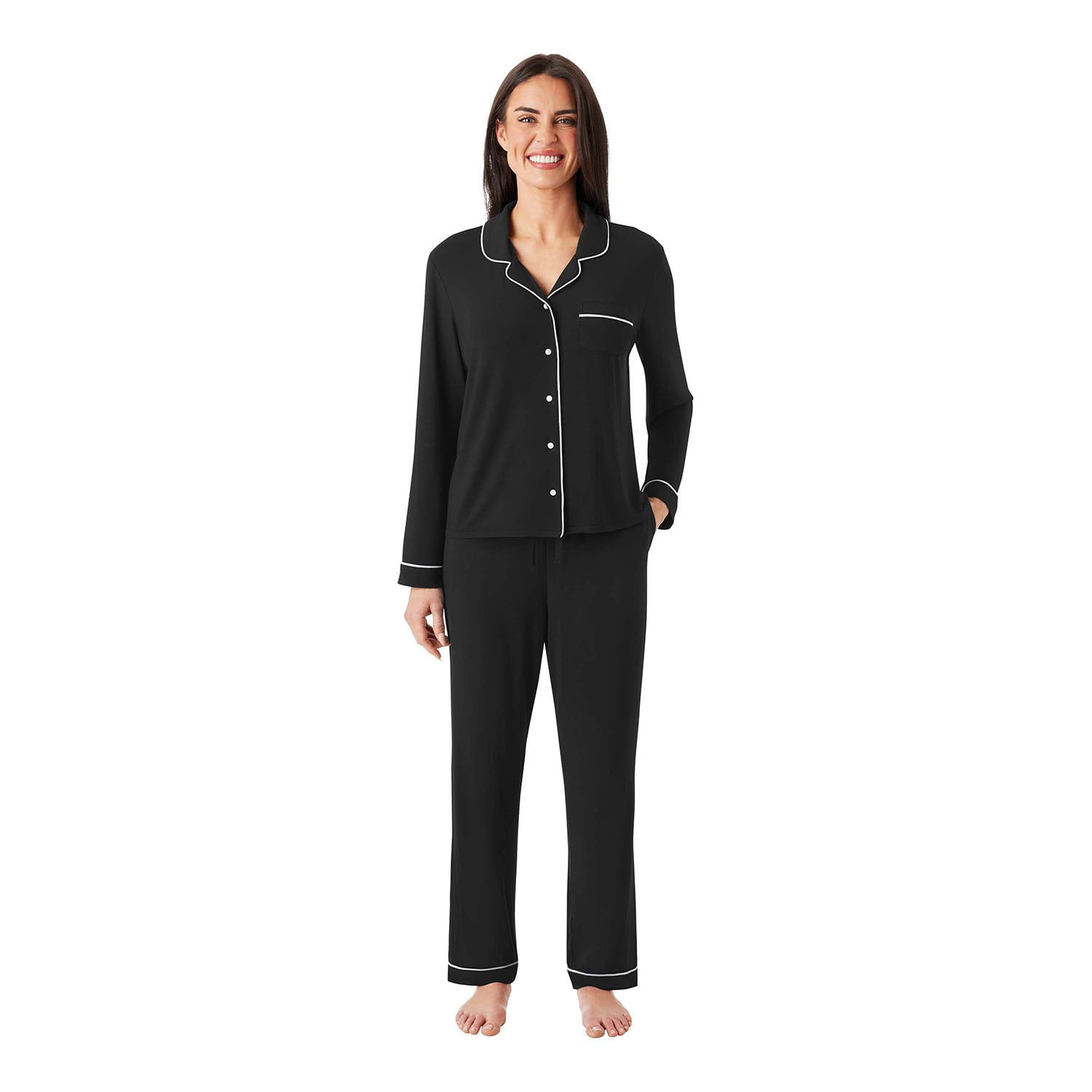 DreamMark Women's 2-Piece Notch Collar Pajama Set - Samsclub.com