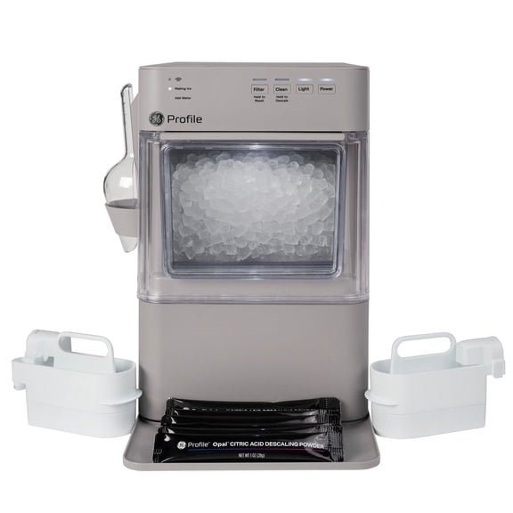 GE Profile Opal Mini Countertop Nugget Ice Maker, Includes 2 Carbon Filters & 6 Descaling Pods