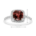 thumbnail image 4 of Cushion Cut Gemstone & 0.18 CT.T.W. Halo Diamond Ring in 14K Gold, 4 of 5