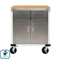 thumbnail image 3 of Seville Classics UltraHD 2 Door Rolling Cabinet, 28" W x 18” D x 34.5" H, 3 of 12